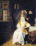 Samuel van hoogstraten The anemic lady Spain oil painting artist